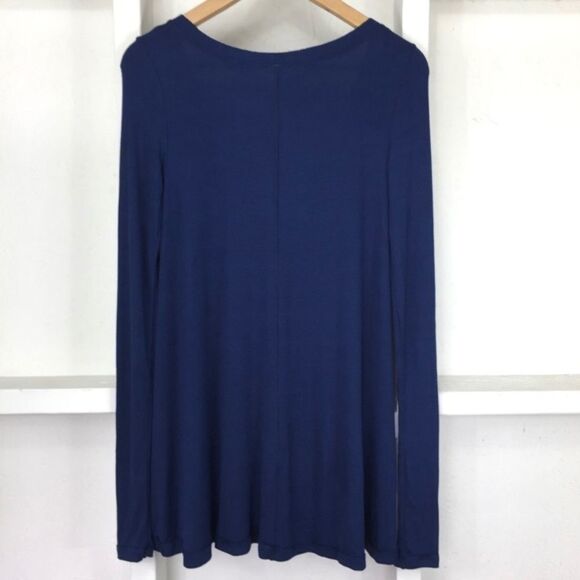 Free People Navy Swing Tunic Tee Ribbed Jersey XS - Picture 4 of 8